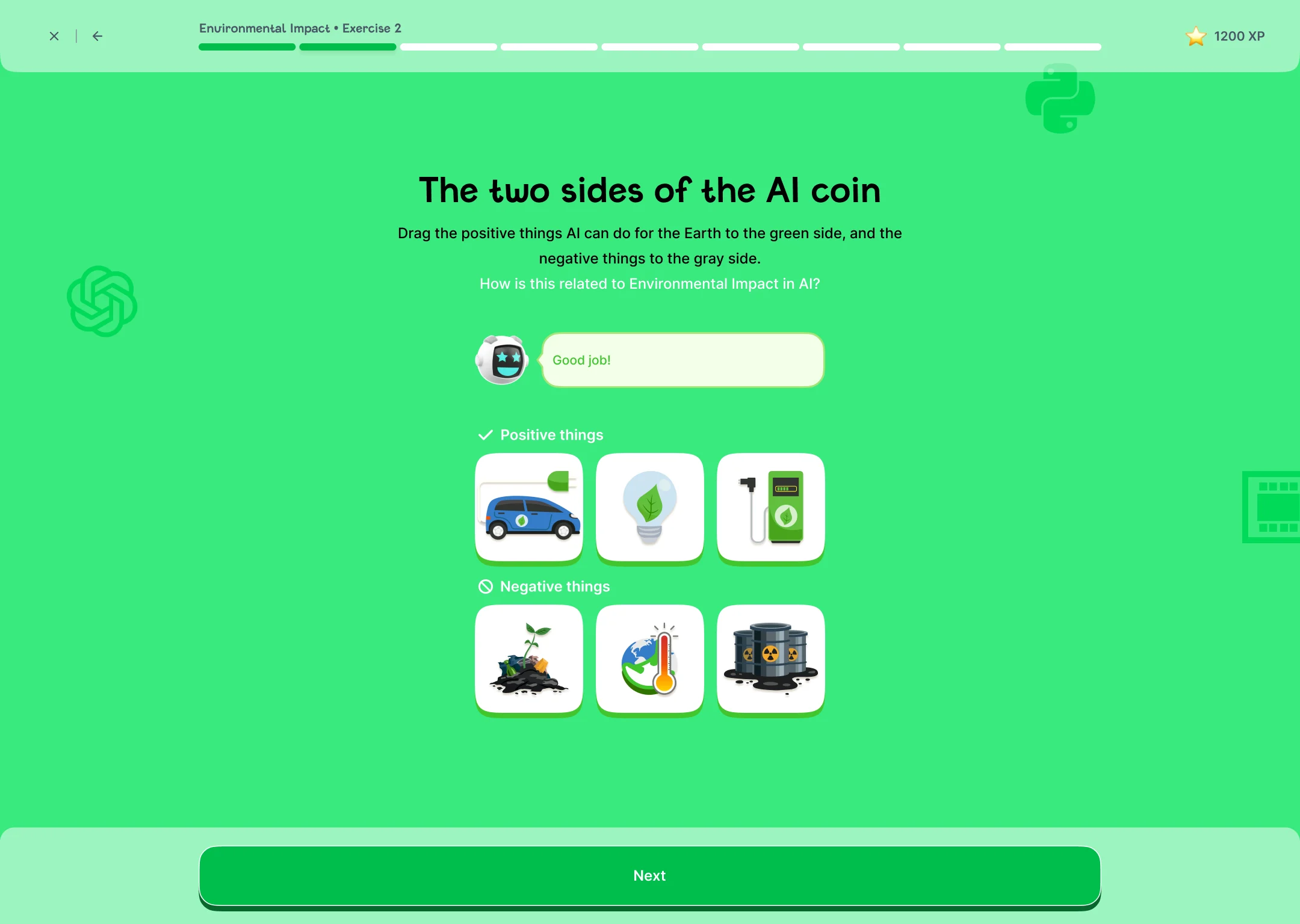 The two sides of the AI coin exercise