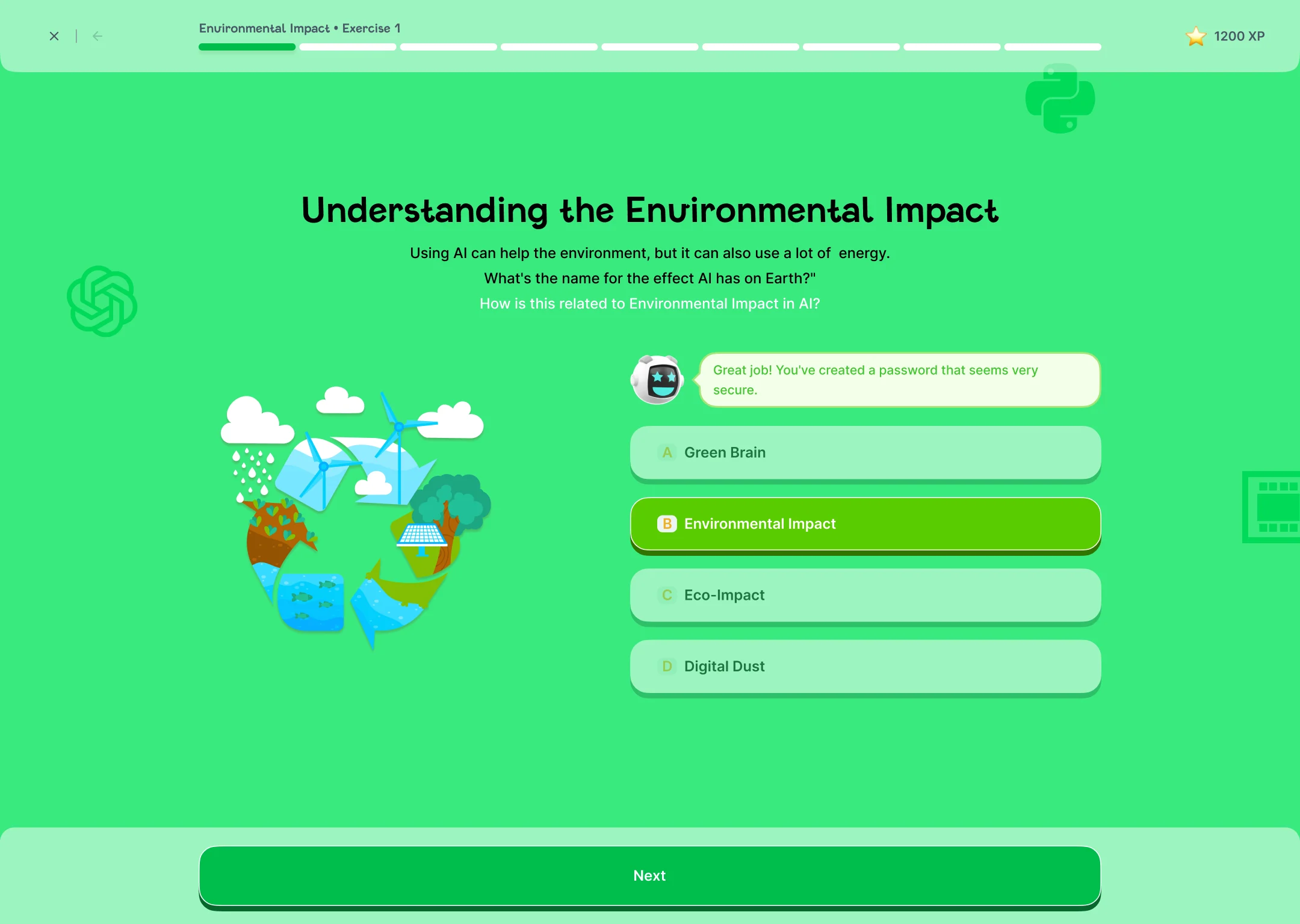 Understanding the Environmental Impact exercise
