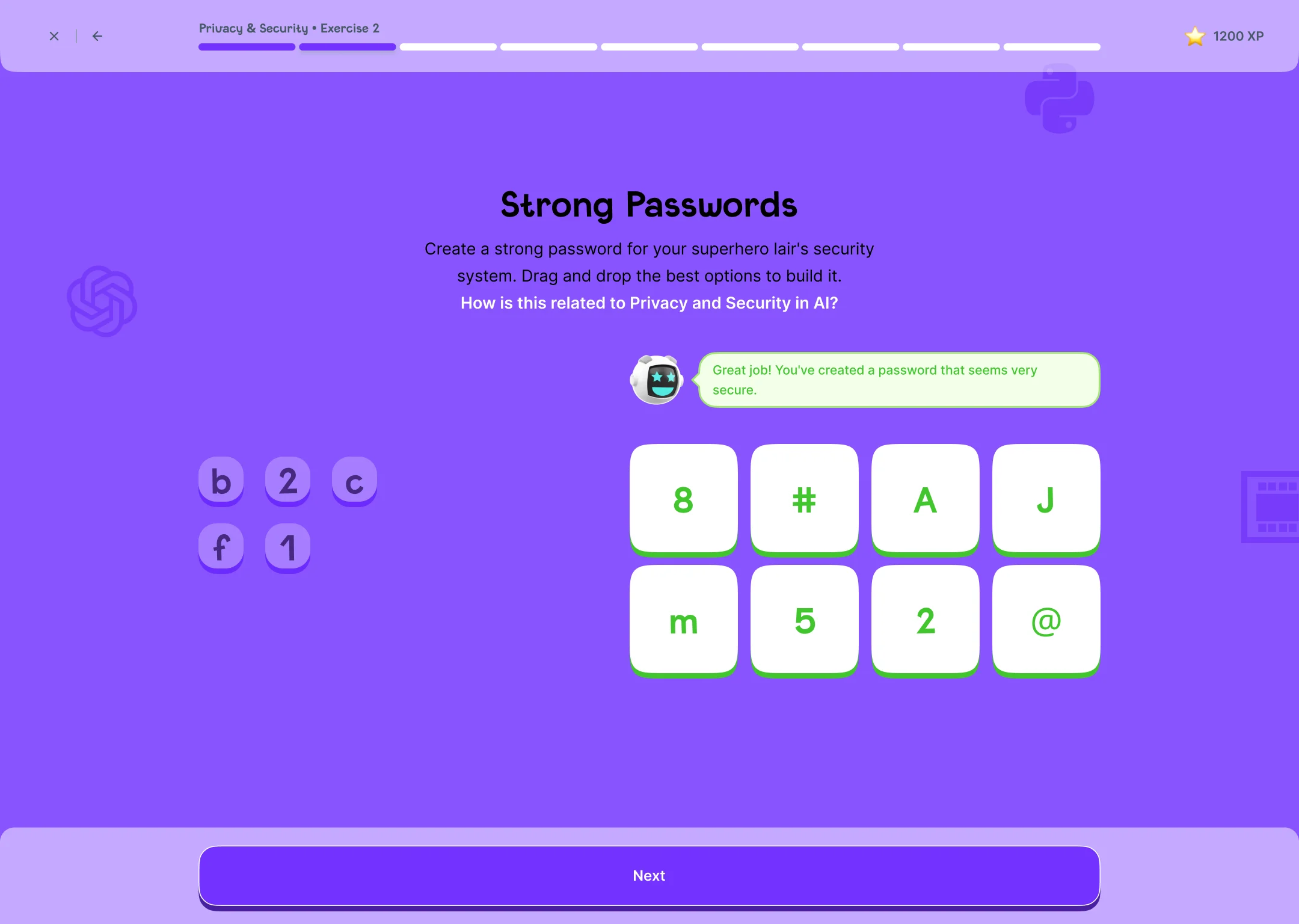 Strong Passwords exercise